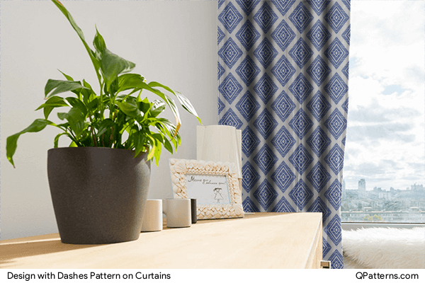 Design with Dashes Pattern on curtains