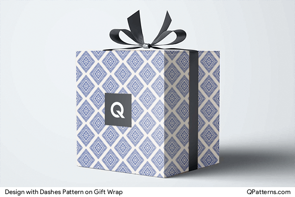 Design with Dashes Pattern on gift-wrap