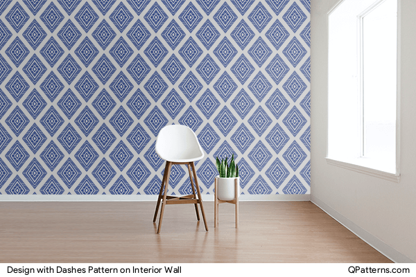 Design with Dashes Pattern on interior-wall