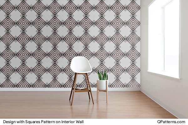 Design with Squares Pattern on interior-wall