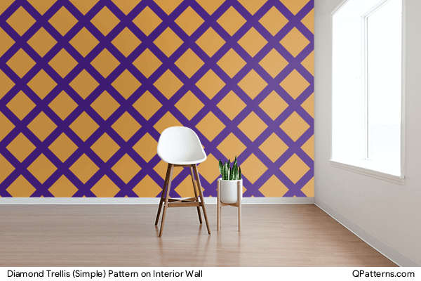 Diamond Trellis (Simple) Pattern on interior-wall