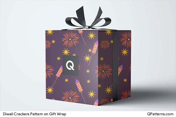 Diwali Crackers Pattern on gift-wrap