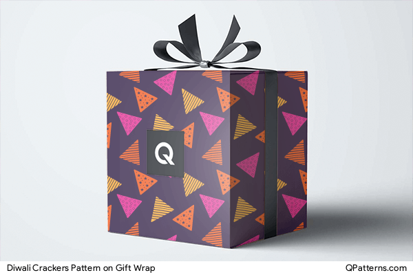 Diwali Crackers Pattern on gift-wrap
