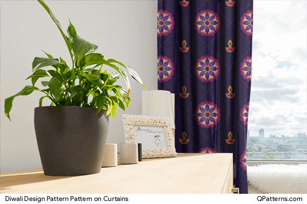 Diwali Design Pattern Pattern on curtains