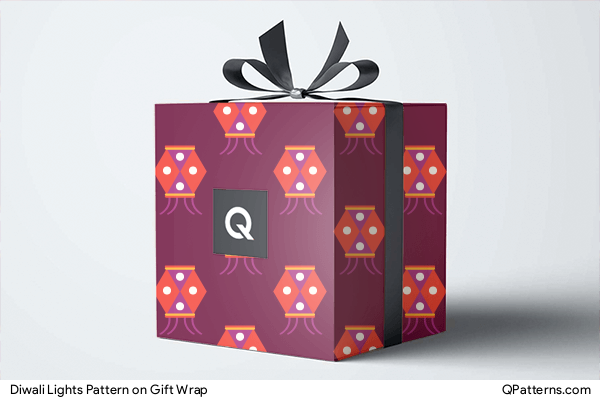 Diwali Lights Pattern on gift-wrap