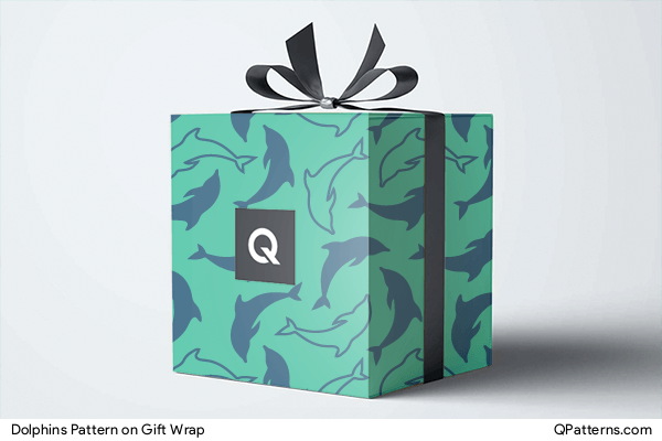Dolphins Pattern on gift-wrap