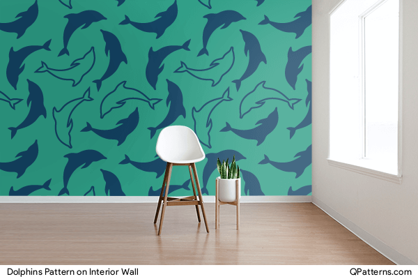 Dolphins Pattern on interior-wall