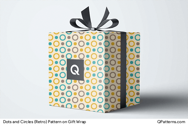 Dots and Circles (Retro) Pattern on gift-wrap