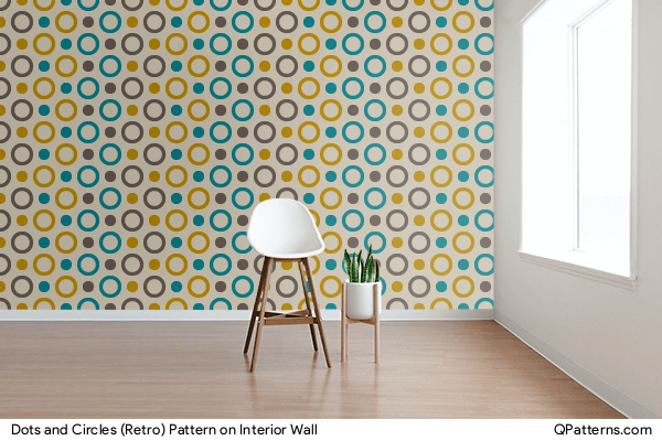 Dots and Circles (Retro) Pattern on interior-wall