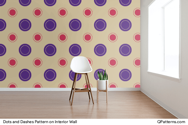 Dots and Dashes Pattern on interior-wall