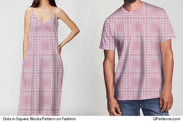 Dots in Square Blocks Pattern on fashion