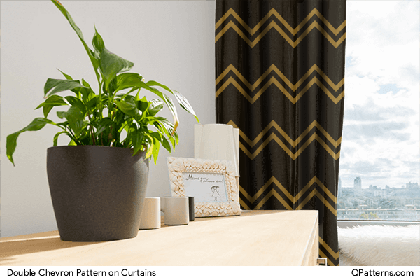 Double Chevron Pattern on curtains