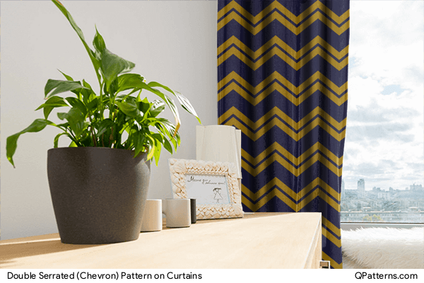 Double Serrated (Chevron) Pattern on curtains