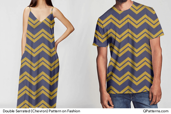 Double Serrated (Chevron) Pattern on fashion