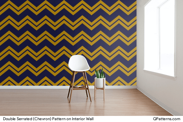 Double Serrated (Chevron) Pattern on interior-wall