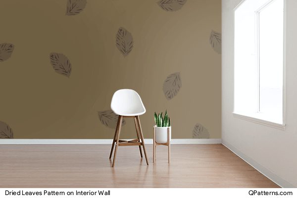 Dried Leaves Pattern on interior-wall