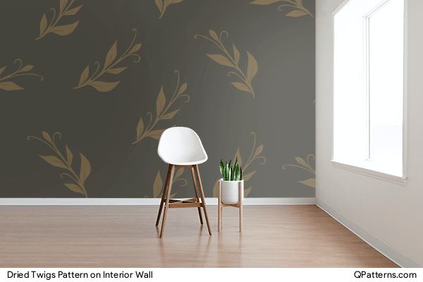 Dried Twigs Pattern on interior-wall