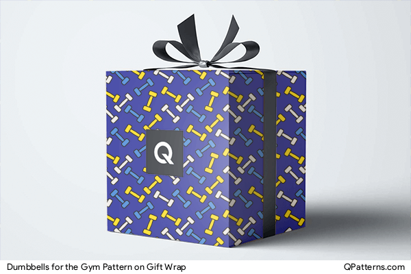 Dumbbells for the Gym Pattern on gift-wrap