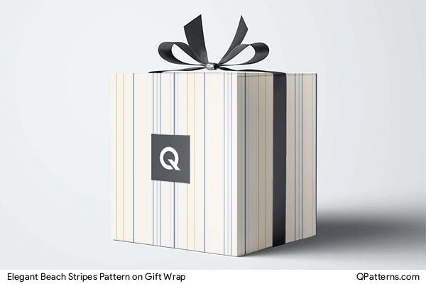 Elegant Beach Stripes Pattern on gift-wrap