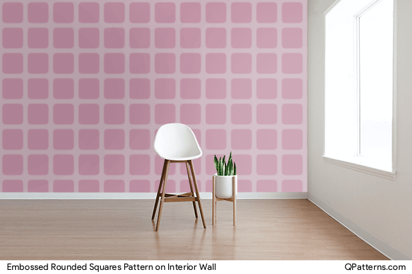 Embossed Rounded Squares Pattern on interior-wall