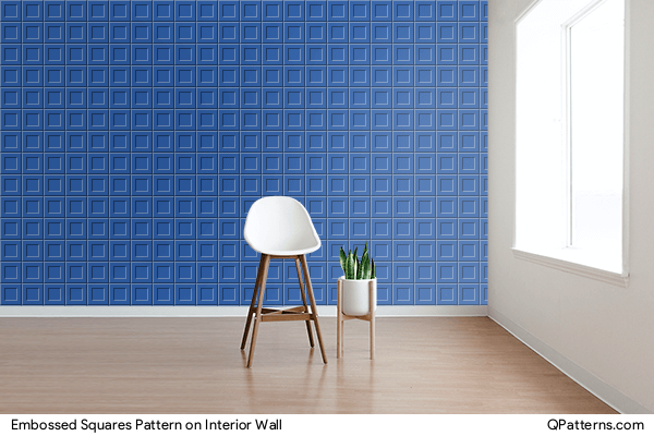 Embossed Squares Pattern on interior-wall