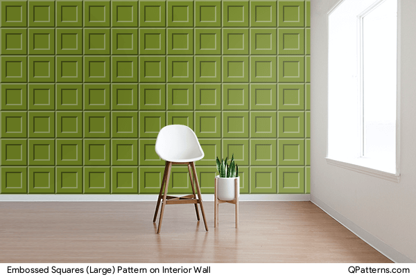 Embossed Squares (Large) Pattern on interior-wall
