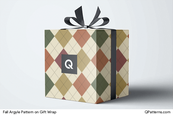 Fall Argyle Pattern on gift-wrap