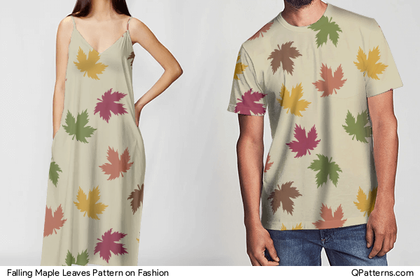 Falling Maple Leaves Pattern on fashion
