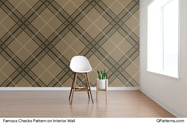 Famous Checks Pattern on interior-wall