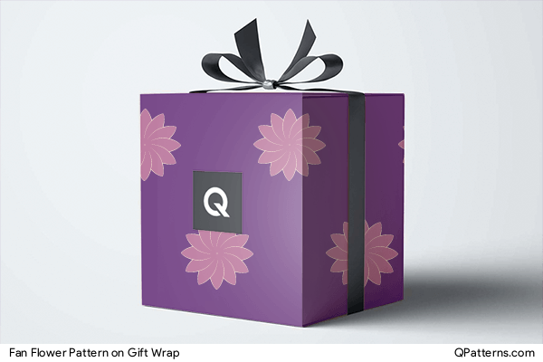 Fan Flower Pattern on gift-wrap
