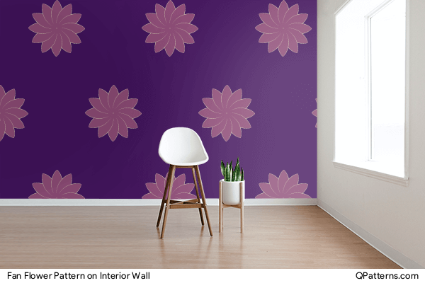Fan Flower Pattern on interior-wall