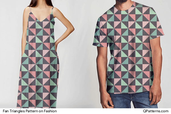 Fan Triangles Pattern on fashion