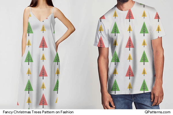 Fancy Christmas Trees Pattern on fashion