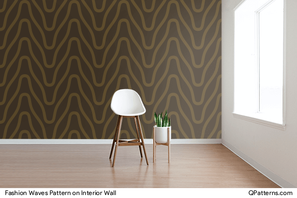 Fashion Waves Pattern on interior-wall