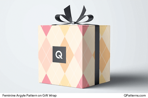 Feminine Argyle Pattern on gift-wrap