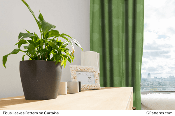 Ficus Leaves Pattern on curtains