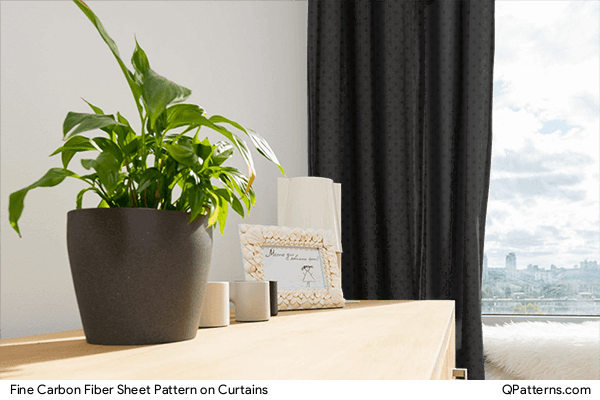 Fine Carbon Fiber Sheet Pattern on curtains