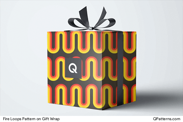 Fire Loops Pattern on gift-wrap