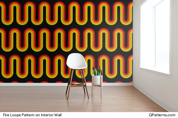 Fire Loops Pattern on interior-wall