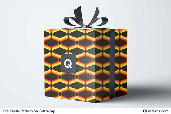 Fire Trellis Pattern on gift-wrap