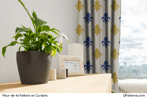 Fleur-de-lis Pattern on curtains