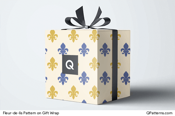 Fleur-de-lis Pattern on gift-wrap