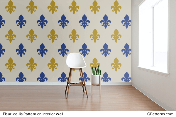 Fleur-de-lis Pattern on interior-wall