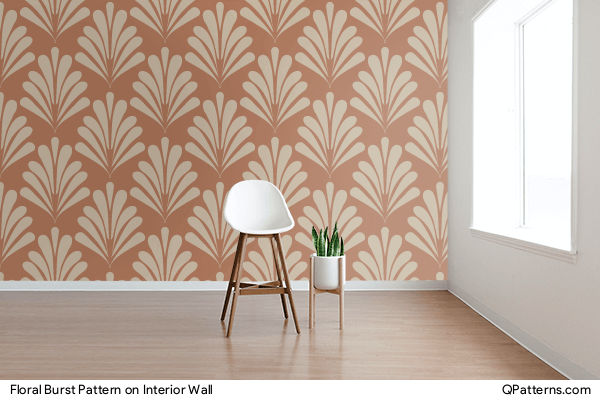 Floral Burst Pattern on interior-wall