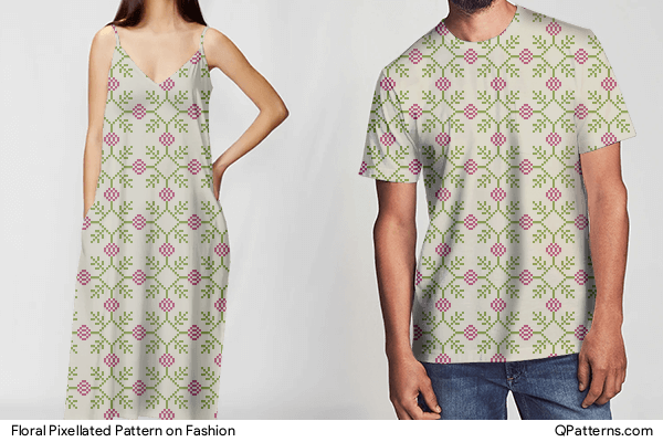 Floral Pixellated Pattern on fashion