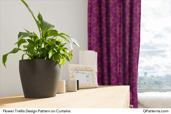 Flower Trellis Design Pattern on curtains