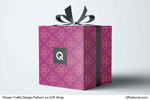 Flower Trellis Design Pattern on gift-wrap