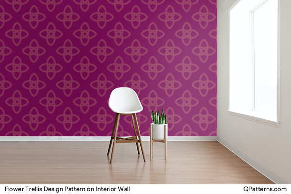 Flower Trellis Design Pattern on interior-wall