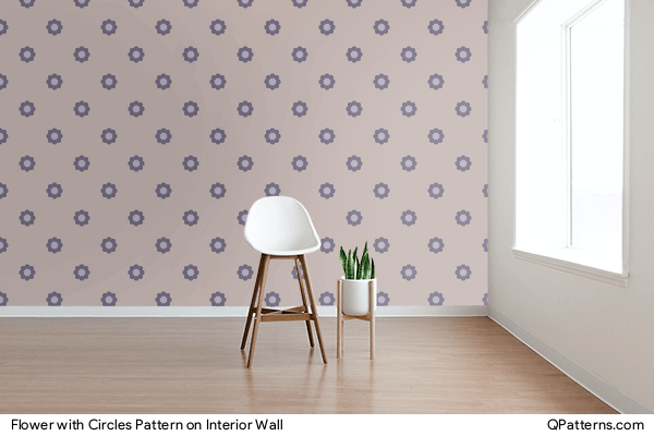 Flower with Circles Pattern on interior-wall