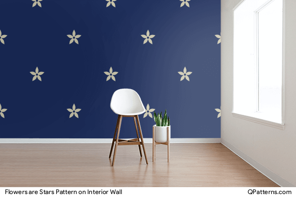 Flowers are Stars Pattern on interior-wall